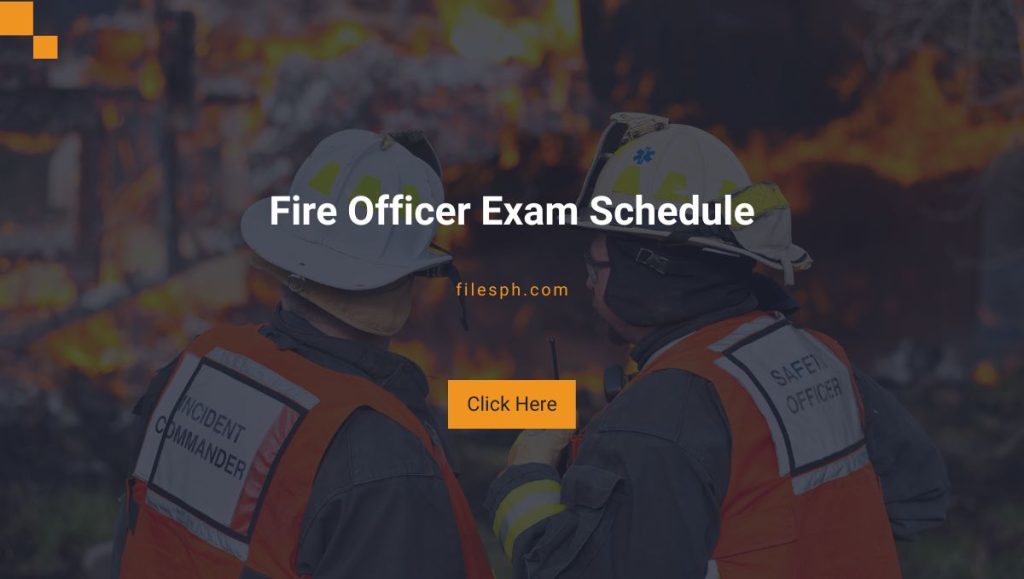 Fire Officer Exam 2024 Schedule & Requirements Filesph